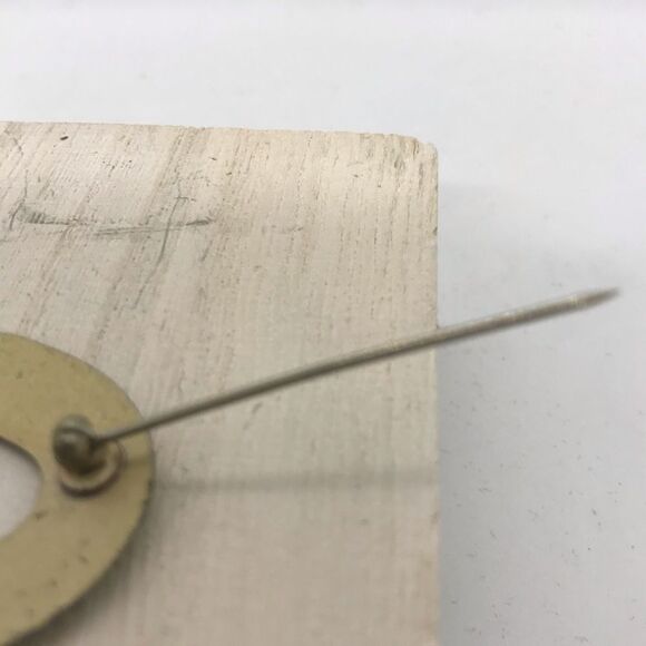 Vintage Enamel Oval Brooch 50s Mid Century Modern - Picture 11 of 13